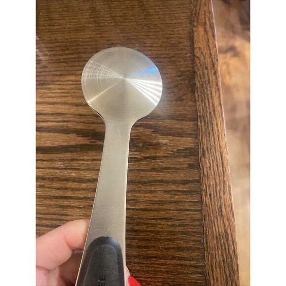 Starbucks Coffee Espresso Scoop Stainless 1.5 Tbsp /7G Black Swivel Handle Spoon - Picture 6 of 6